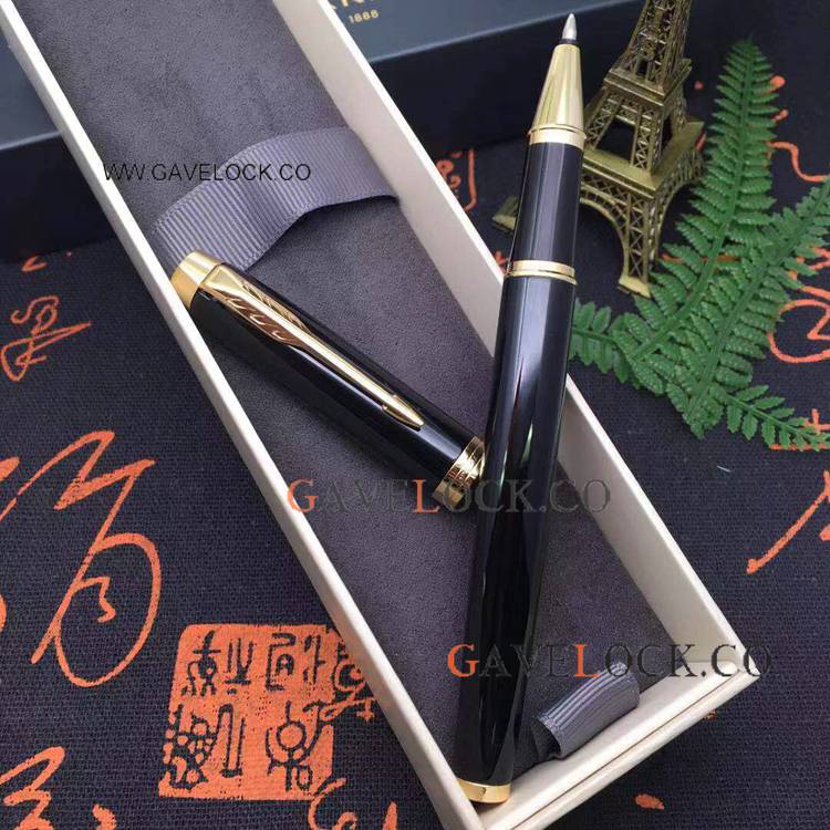 AAA Replica PARKER IM Rollerball Pen Black Resin and Gold Trim